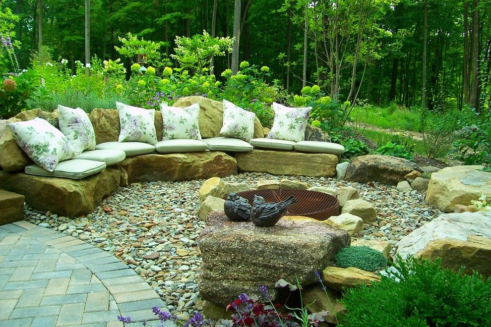 Lexus Woodland Hills for a Traditional Patio with a Ledgestone and Color Amidst a Woodland by Healy Design Inc.