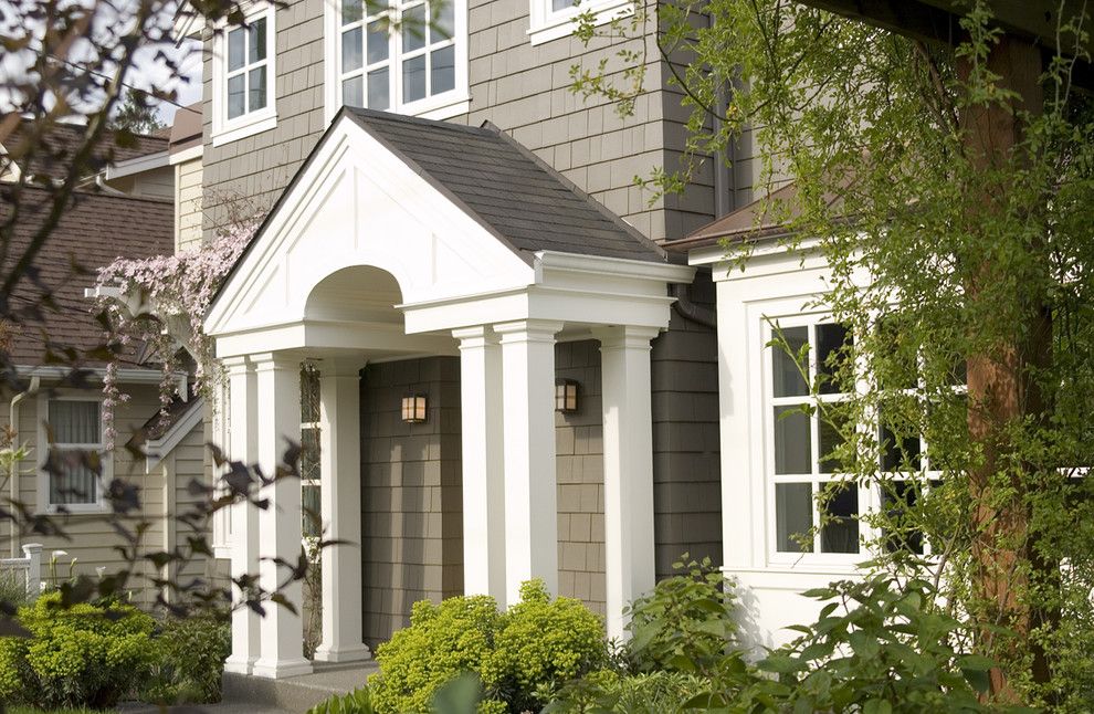 Lillians for a Traditional Exterior with a Columns and Shingle Exterior by Paul Moon Design