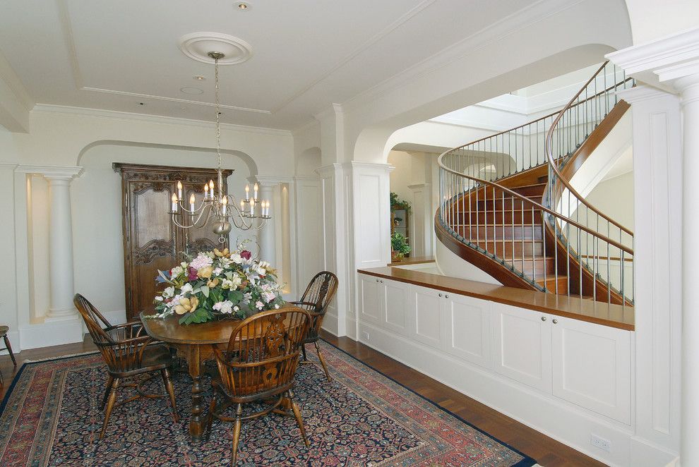 Livex for a Traditional Dining Room with a Wood Dining Chairs and Custom Residence in Belvedere by Sutton Suzuki Architects