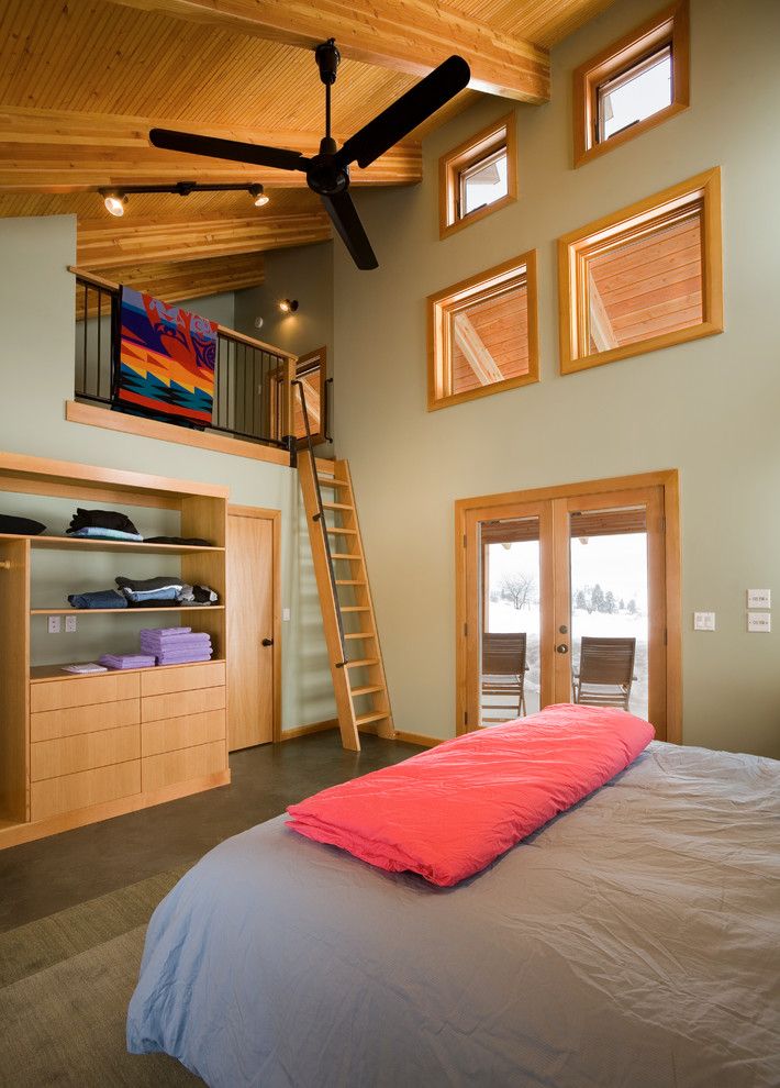 Lofting for a Contemporary Bedroom with a Wood Ceiling Beams and Contemporary Bedroom by Lawrencearchitecture.com