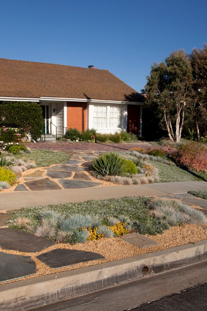 Longview Lawn and Garden for a Contemporary Landscape with a Front Yard and Lawn Alternative by Gregory Davis & Associates