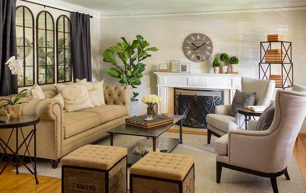 Los Gatos Lodge for a Transitional Living Room with a Wing Chairs and Marche Room by Harvest Furniture