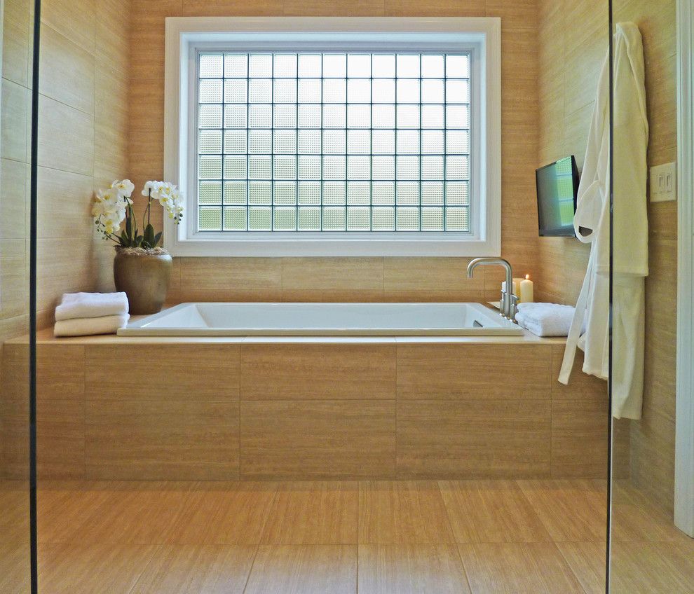 Los Gatos Spa for a Contemporary Bathroom with a Spa and Albany Bathroom Designs by Hudson Valley Design