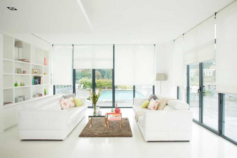 Lowes Alexandria La for a Modern Living Room with a White Floor and Somfy by Somfy Systems