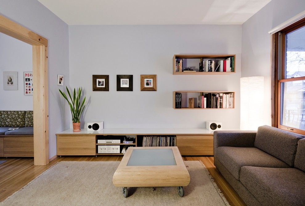 Lowes Building Supply for a Modern Living Room with a Banquette Seating and Bloordale Renovation by Blacklab Architects Inc.