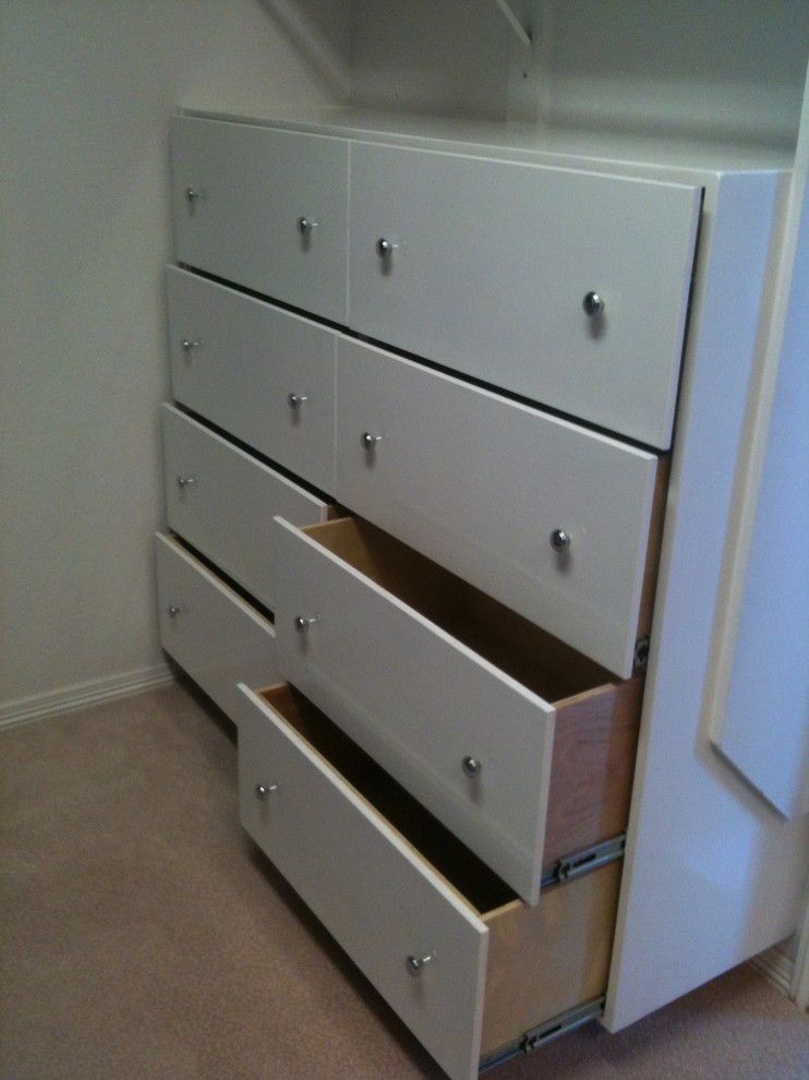 Lowes Dallas for a Traditional Closet with a Custom Easy Slide Drawers and Built Ins by Jb Woodwork