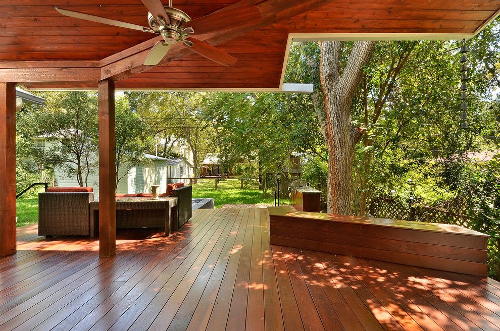 Lowes Deck Builder for a Modern Patio with a Original Wood Floors and Crestview Addition & Outdoor Living by Greentex Builders Llc