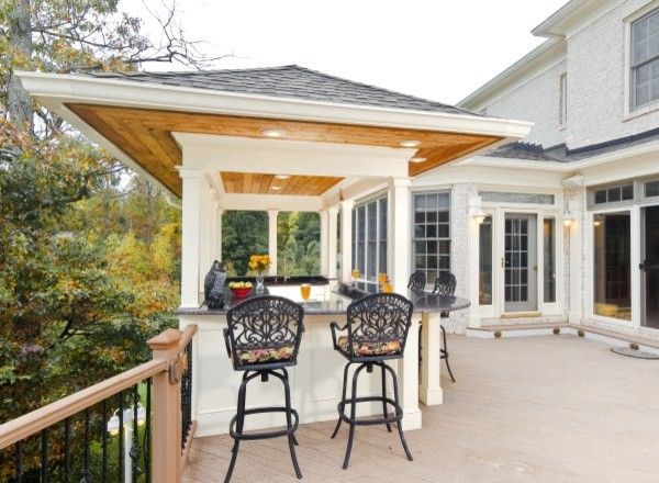 Lowes Deck Designer for a Mediterranean Deck with a Outdoor Lighting and Stylish Outdoor Living in Oakton, Virginia by Michael Nash Design, Build & Homes