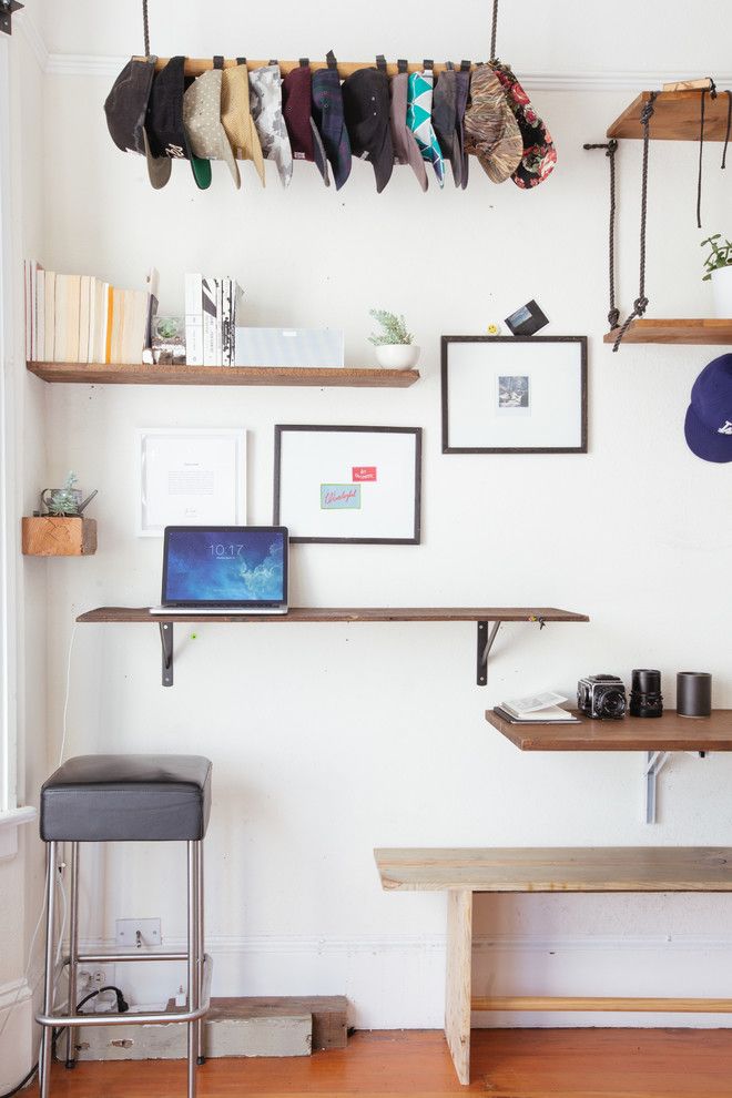 Lowes Huber Heights for a Eclectic Home Office with a White Wall and My Houzz: 2 Tools + 1 Resourceful Guy = Lots of Great ‘New’ Furniture by Nanette Wong