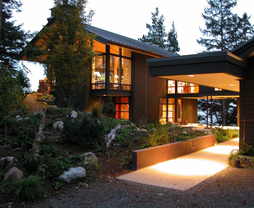 Lowes Issaquah for a Rustic Exterior with a Gravel and Orcas Island Home by Jeff Luth   Soldano Luth Architects