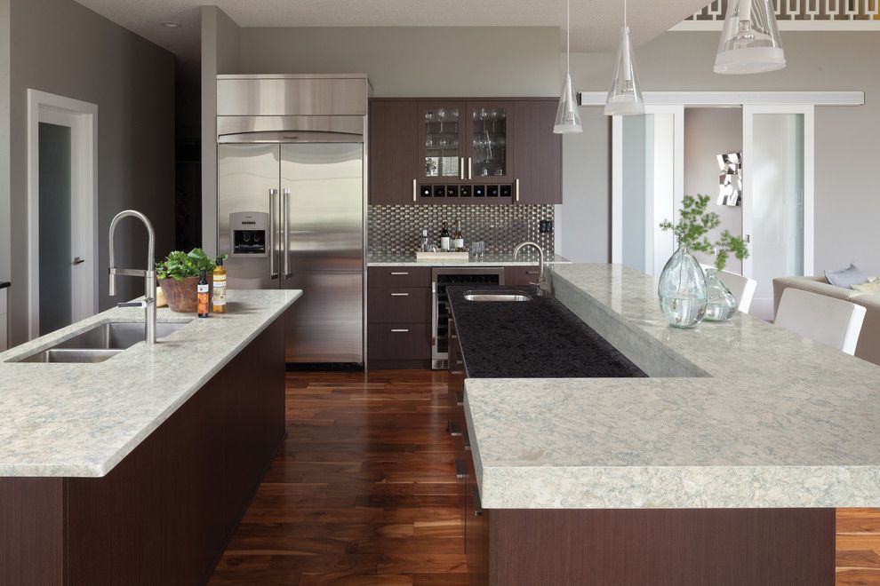 Lowes Manchester Ct for a Contemporary Spaces with a Quartz Countertop and Montgomery From Cambria's Waterstone Collection by Cambria