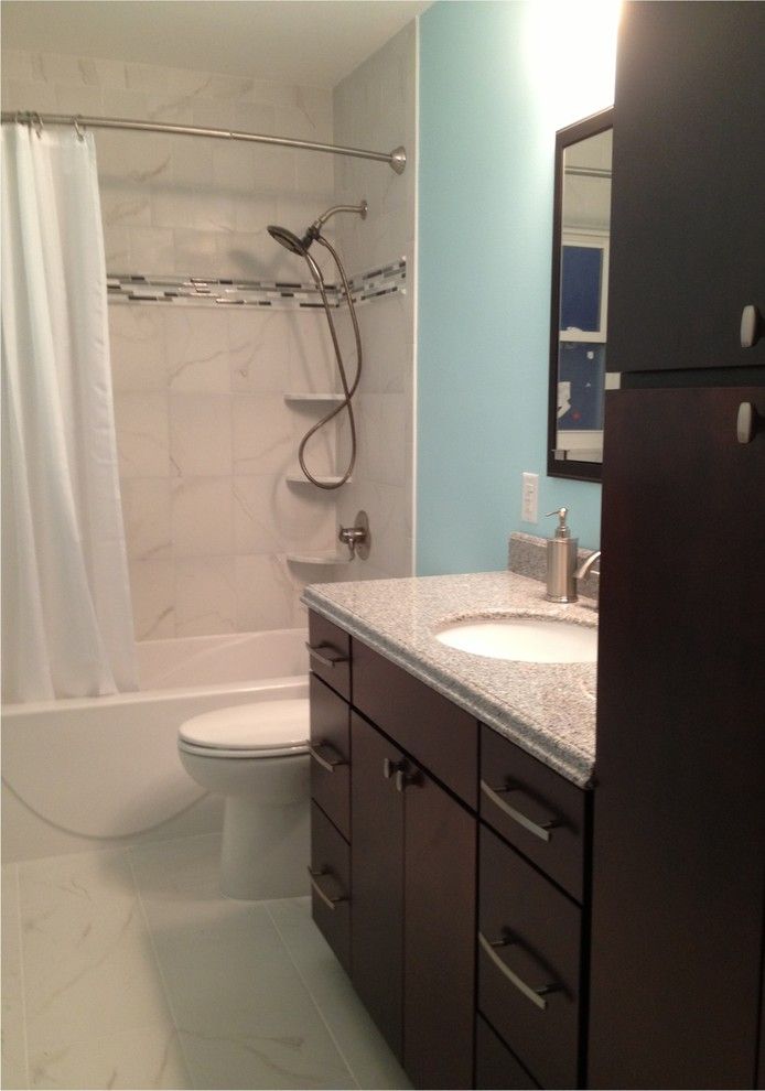 Lowes Nj for a Transitional Spaces with a Transitional and Kraftmaid Bath Project   Bergenfield, Nj by Lowe's of Paramus, Nj