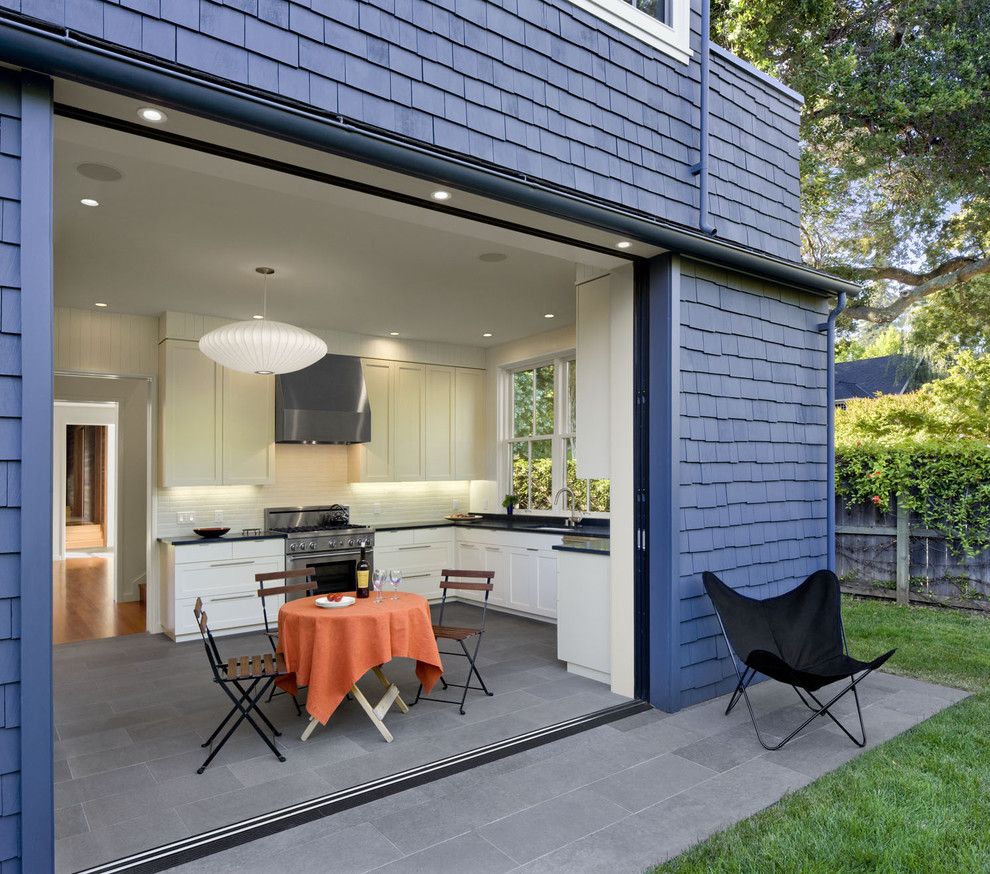 Lowes Palmdale Ca for a Contemporary Kitchen with a Shaker Style Cabinets and Addition/remodel of Historic House in Palo Alto by Cathy Schwabe Architecture