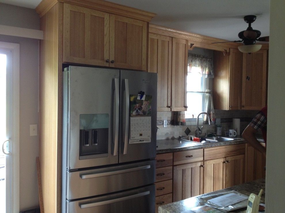 Lowes Palmyra Pa for a Traditional Kitchen with a Formica Counter Top and Kraftmaid Sides Kitchen   Kirkland Hickory by Lowe's of Palmyra, Pa