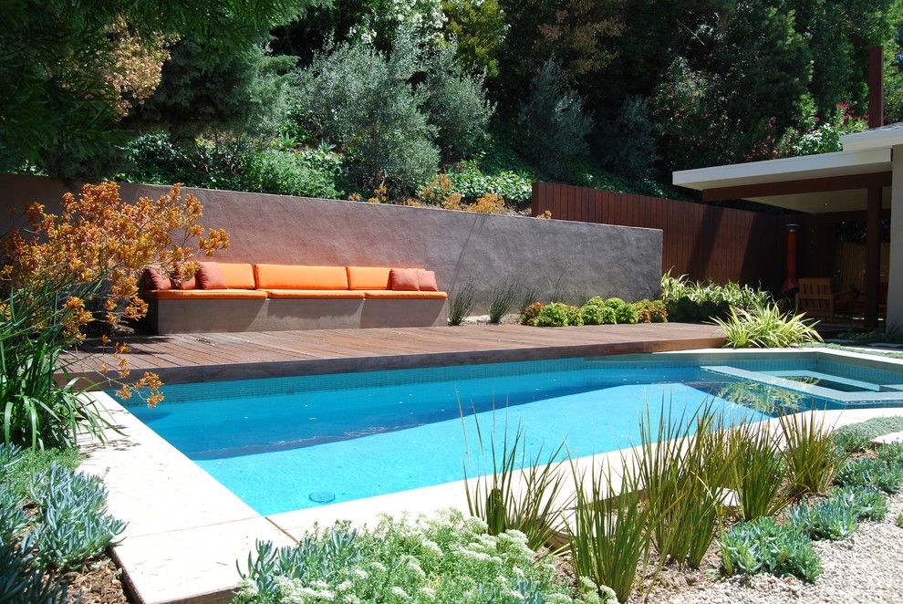 Lowes Yuba City for a Modern Pool with a Built in and Studio City by Jeremy Taylor Landscapes