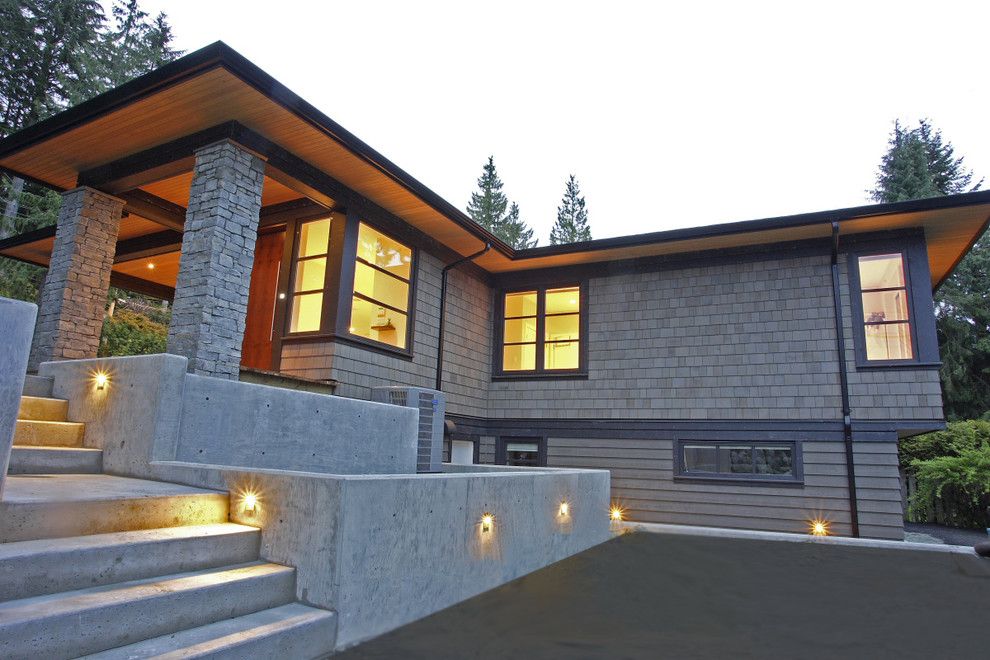 Lumiere Lighting for a Contemporary Exterior with a Outdoor Lighting and St. Andrews Renovation by Blackfish Homes Ltd.