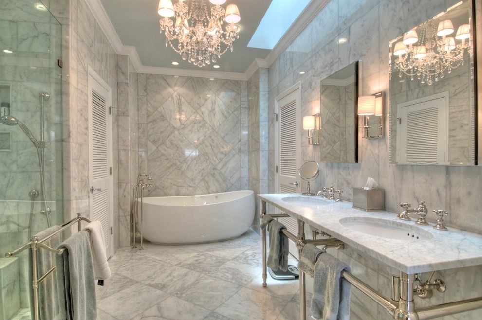 Luxe Hotel Sunset for a Traditional Bathroom with a Mark Dalton and Oyster Bay by Chic on the Cheap