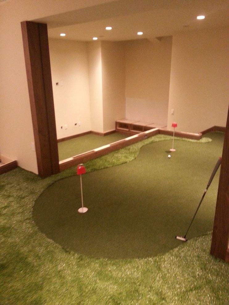 Madison Correctional Facility for a Modern Basement with a Personal Practice Facility and Madison, Wi by Executive Putting Greens