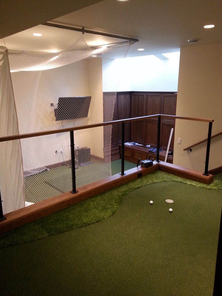 Madison Correctional Facility for a Modern Basement with a Putting Green and Madison, Wi by Executive Putting Greens