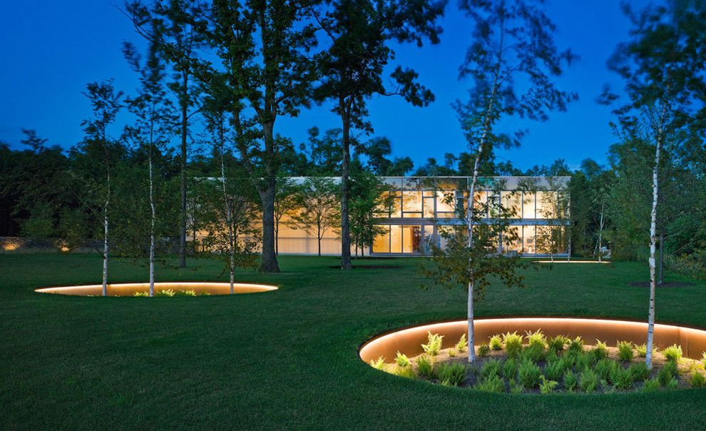 Magnolia Tree Care for a Contemporary Landscape with a Cor Ten Steel and Dutchess County Contemporary Barn by Wagner Hodgson