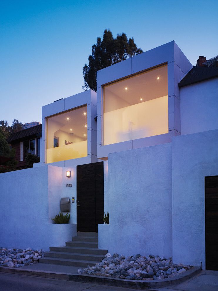 Mail Boxes Near Me for a Modern Exterior with a Front Entry and Griffin Enright Architects: Hollywood Hills Residence by Griffin Enright Architects