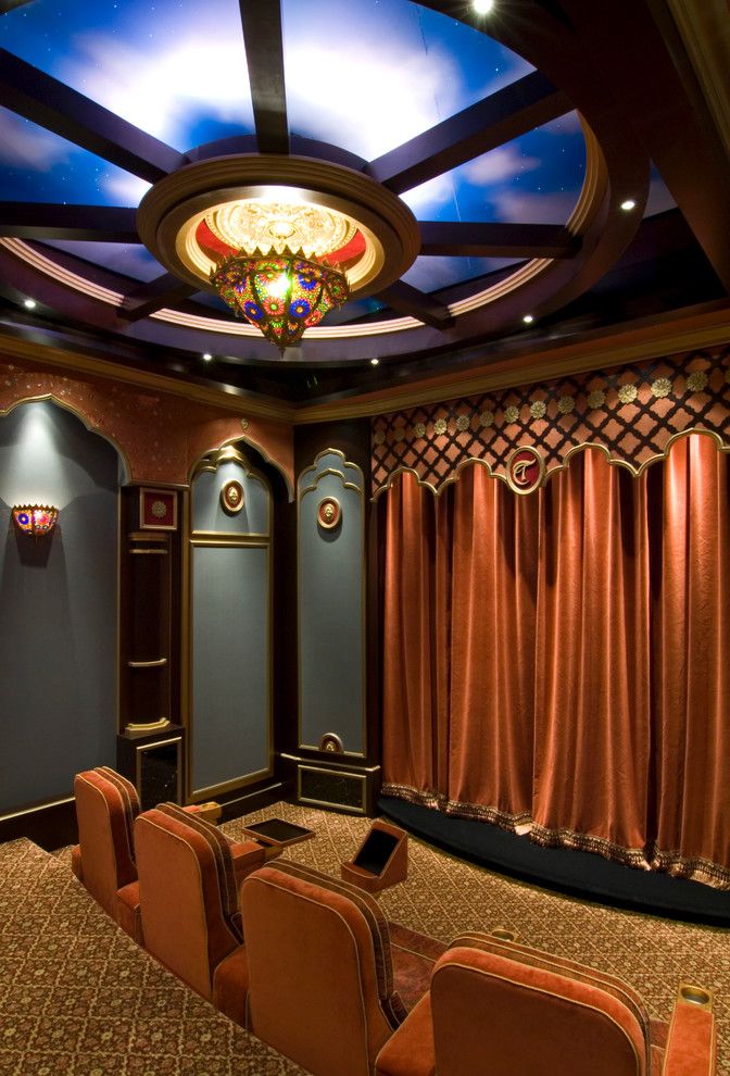 Manalapan Fl for a Traditional Home Theater with a Movie Theatre and Nirvana   Manalapan, Fl by Cudmore Builders