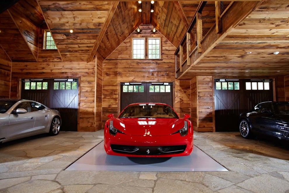 Mannlake for a Traditional Garage with a 45 X 36 and Ultimate Man Cave and Sports Car Showcase by Tr Building & Remodeling Inc.