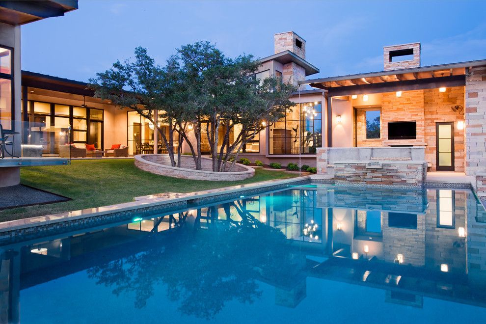 Maple Lawn Md for a Contemporary Pool with a Floor to Ceiling Windows and Rayner Place by Larue Architects