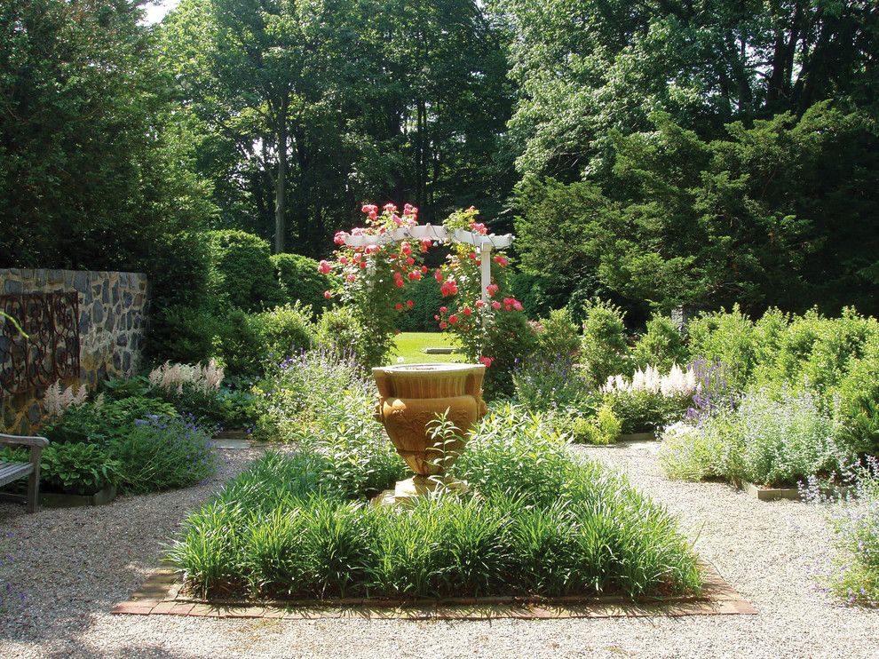 Maple Lawn Md for a Traditional Landscape with a Formal Garden and Garden Urn and Trellis by Wallace Landscape Associates