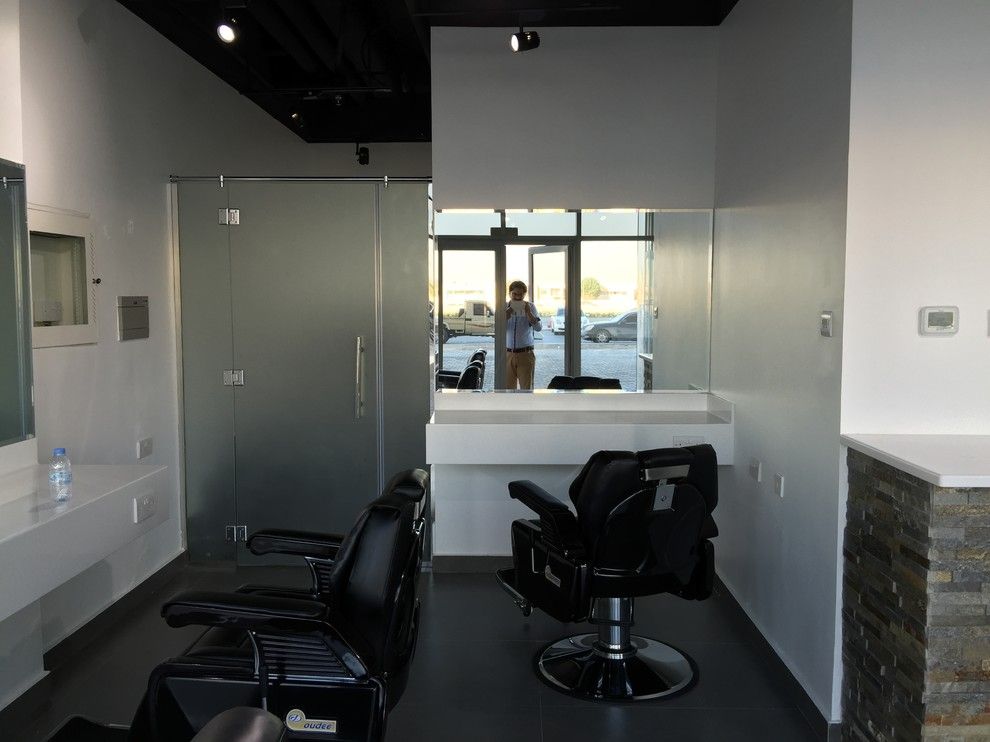 Marana Health Center for a Midcentury Spaces with a Gulf and P070 Level Lounge Saloon Ad 2015 Comb Scissors Gents Salon by Ccg Creative Concepts Group Interior Design & Deco