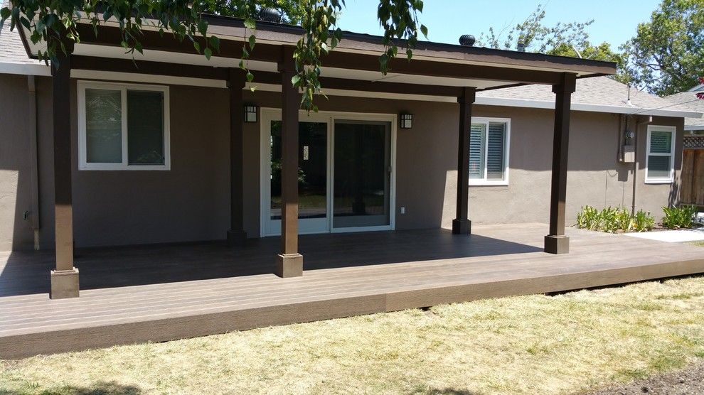 Marborg Santa Barbara for a Contemporary Deck with a Backyard Living Space and Various Decks and Arbors by M&m Builders