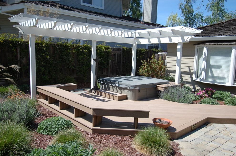 Marborg Santa Barbara for a Contemporary Deck with a Pool Deck and Arbor and Various Decks and Arbors by M&m Builders