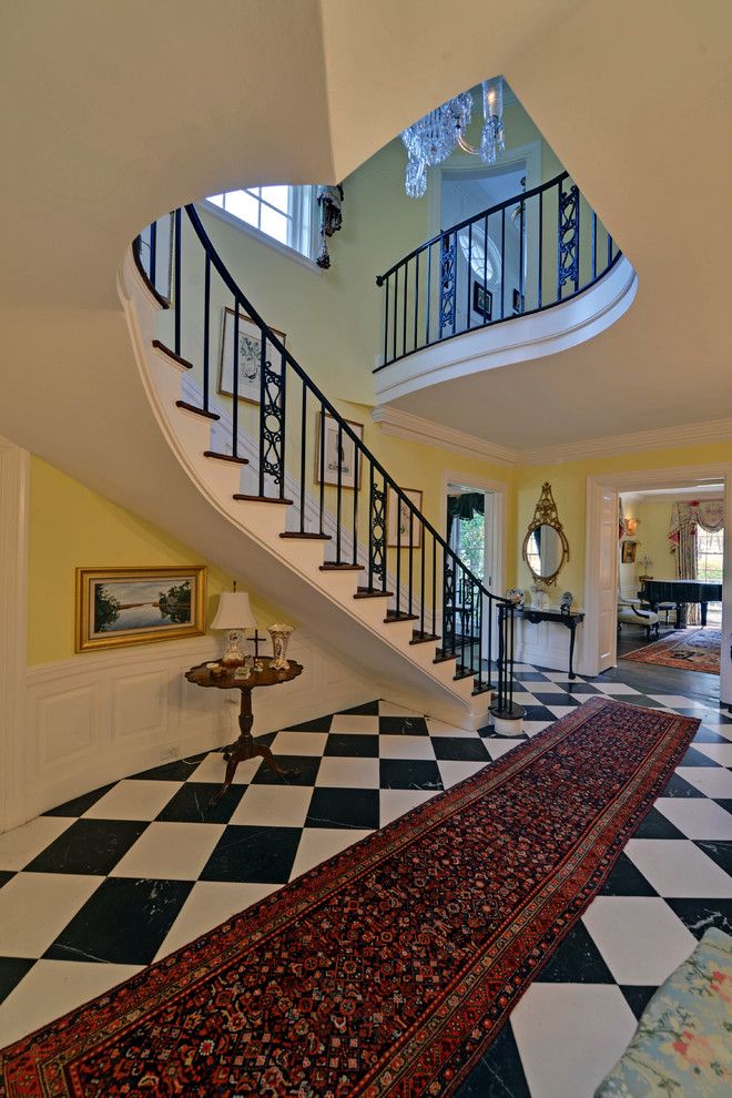 Marin Humane Society for a Traditional Staircase with a Black and White Checkered Floor and Black Banks Plantation by Envision Web