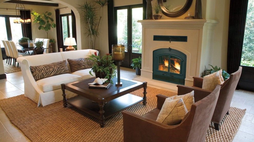 Marquis Furniture for a Craftsman Living Room with a Art Deco and Open Concept Homes with a Gorgeous Wood Burning Fireplace by Marquis Fireplaces