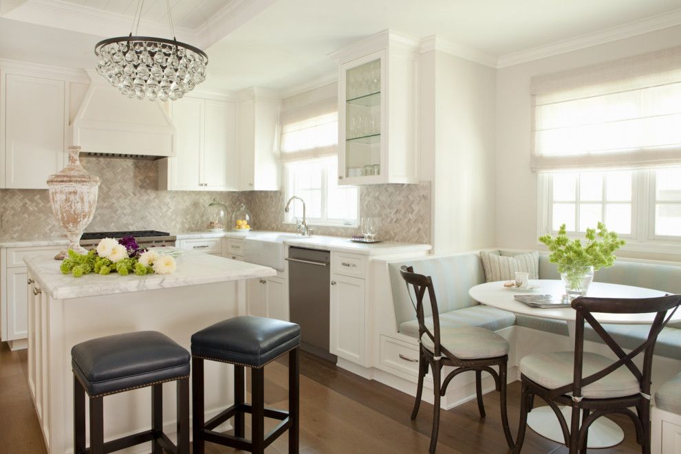 Marwood for a Transitional Kitchen with a Backless Bar Stools and Blairwood by Cari Berg Interior Design