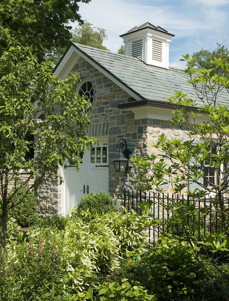 Masonry Veneer for a Traditional Shed with a Mother in Law Quarters Guest Quarters and Poolhouse by Rwa Architects