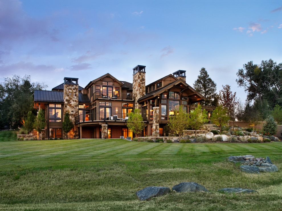 Mastic Home Exteriors for a Rustic Exterior with a Mountain and Cherry Hills Western Eclectic by Ekman Design Studio