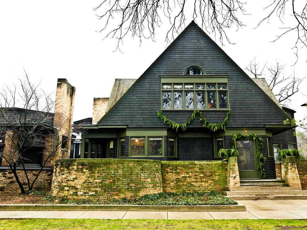 Mastic Home Exteriors for a Traditional Exterior with a Painted Trim and Frank Lloyd Wright Home & Studio by Cynthia Lynn Photography