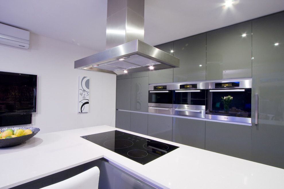 Mayer Electric Supply for a Modern Kitchen with a Modern and Contemporary Kitchen by Darren James Interiors