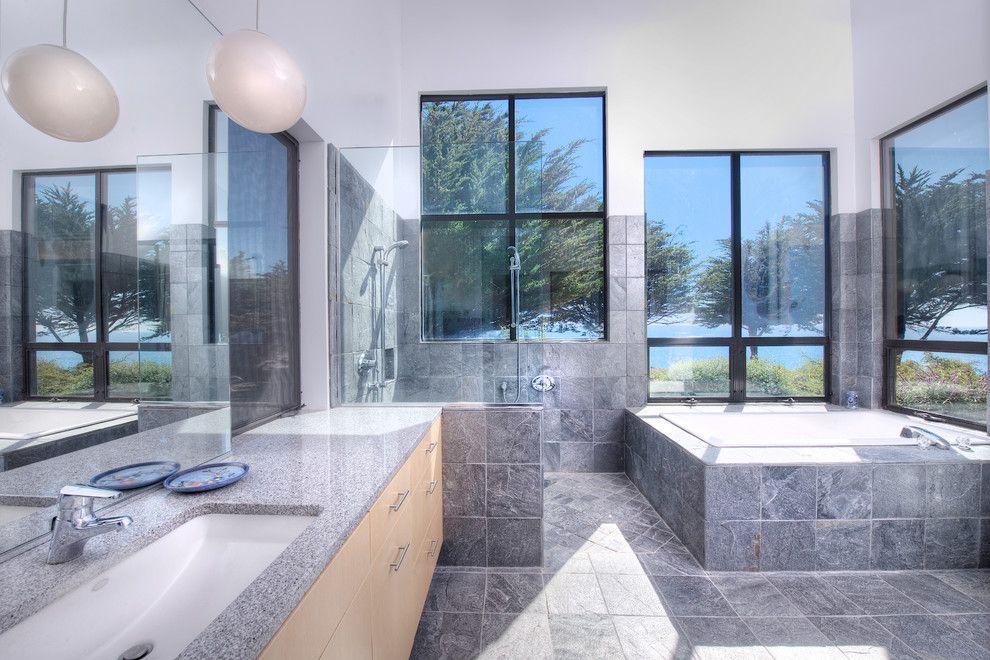 Mazama Country Inn for a Contemporary Bathroom with a Cliffs and Sea Arches of Mendocino Coast by Decker Bullock Sotheby's International Realty