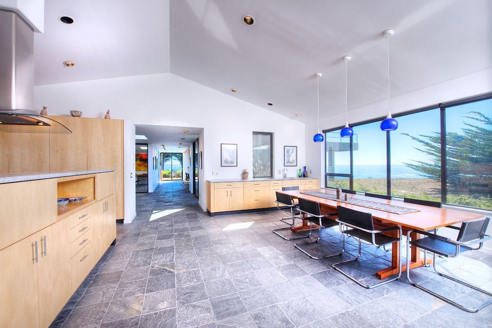 Mazama Country Inn for a Contemporary Dining Room with a Slanted Ceiling and Sea Arches of Mendocino Coast by Decker Bullock Sotheby's International Realty