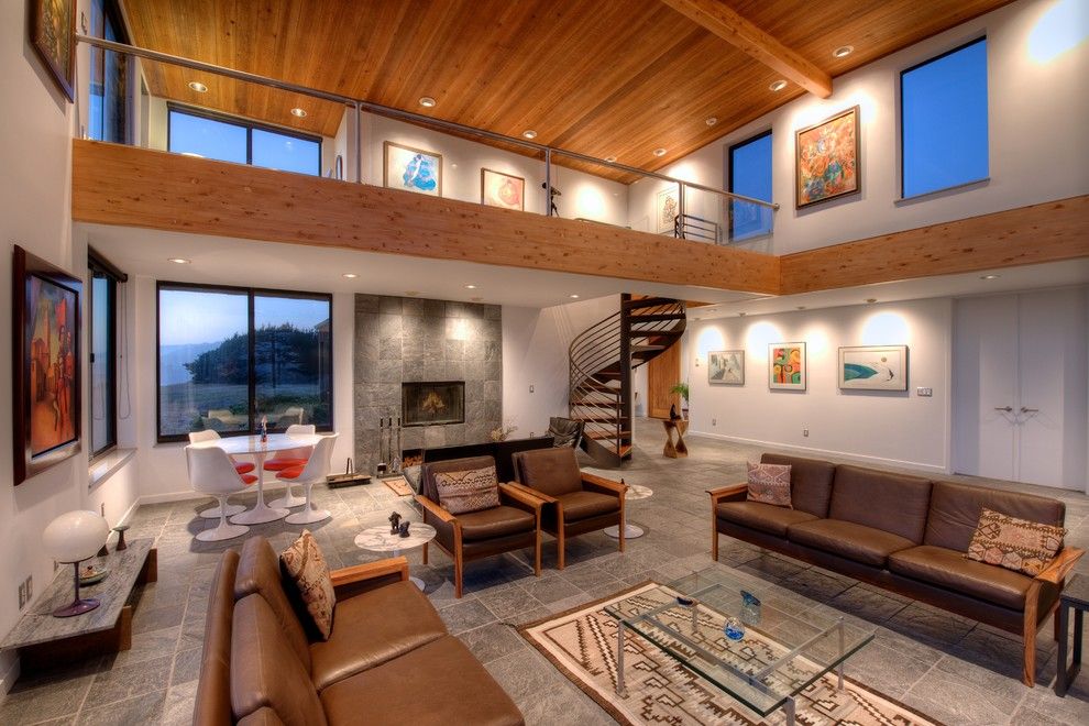 Mazama Country Inn for a Contemporary Living Room with a Spiral and Sea Arches of Mendocino Coast by Decker Bullock Sotheby's International Realty