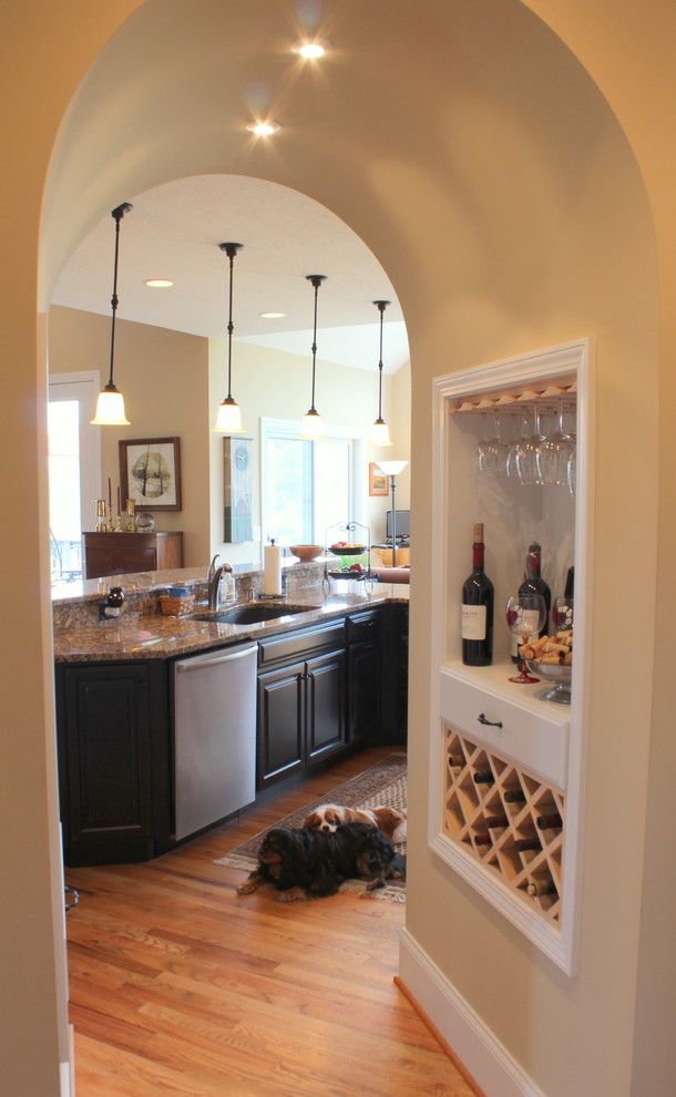 Mccall Golf Course for a Traditional Kitchen with a Wine Rack and River Course Golf Course Home by Progress Street Builders