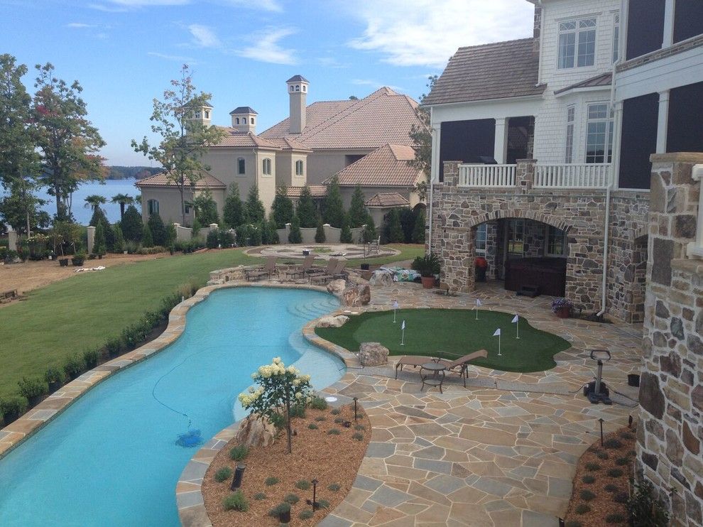 Mccall Golf Course for a Transitional Pool with a Green Landscape and Pools & Oasis by Paragon Landscape Management