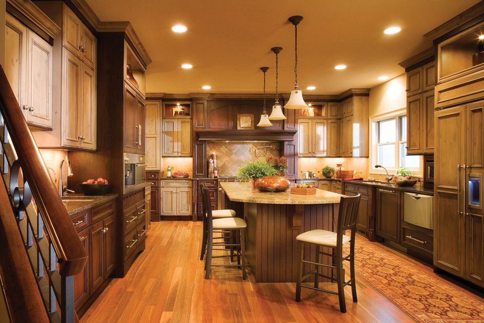 Mcdowell Mountain Ranch for a Eclectic Kitchen with a Mountain Resort Kitchens and Mix It Up   Rustic Country by Dura Supreme Cabinetry