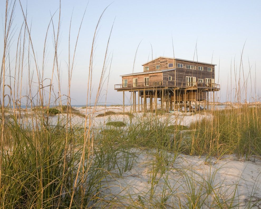 Mcloone's Pier House for a Rustic Exterior with a Habitat Post Beam and Florida Island House by Habitat Post & Beam, Inc.