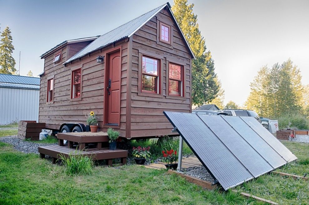 Mcloone's Pier House for a Rustic Exterior with a Shed Dormer and Our Tiny Tack House by the Tiny Tack House