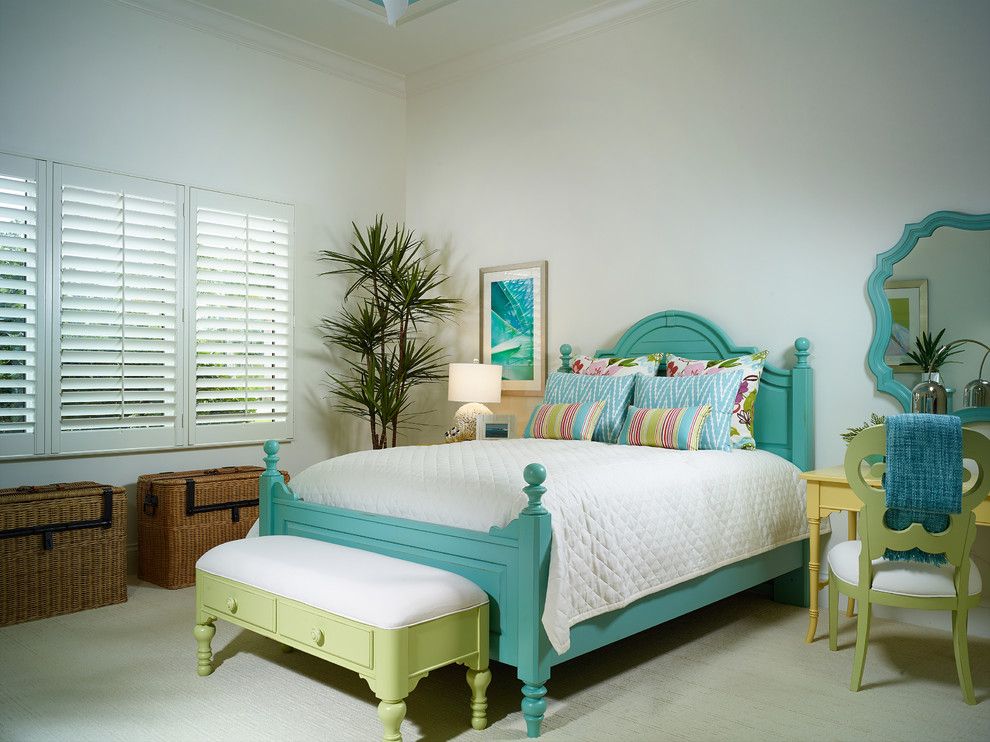 Medical Specialists of the Palm Beaches for a Tropical Bedroom with a Yellow Desk and Annalisa at Mediterra by London Bay Homes