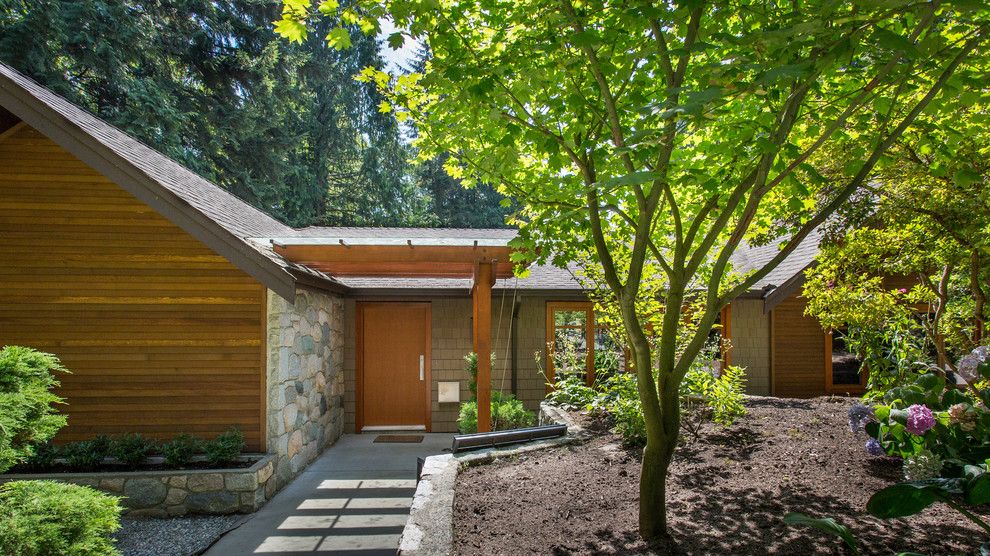 Midtown Arbor Place for a Contemporary Exterior with a Mailbox and Evergreen Residence by Synthesis Design Inc.