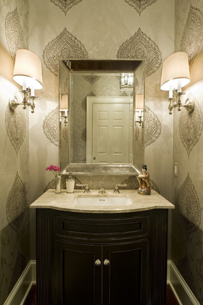 Mihomes for a Traditional Powder Room with a Half Bath and Pennsylvania Farm House by Dewson Construction Company